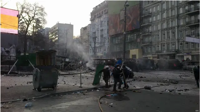 Утренние столкновения в Киеве: продолжение