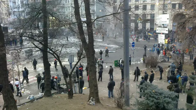 Утренние столкновения в Киеве: продолжение