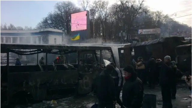 Утренние столкновения в Киеве: продолжение