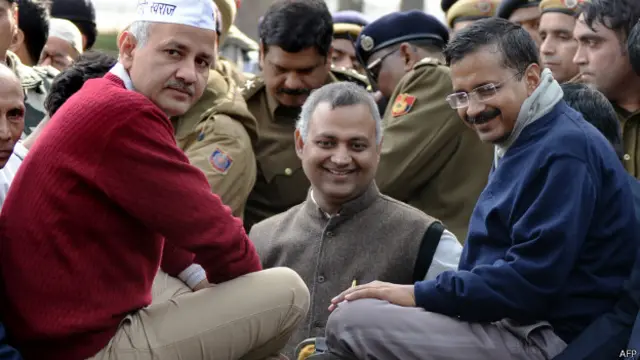 सोमनाथ भारती, मनीष सिसोदिया औऍर अरविंद केजरीवाल