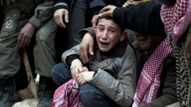 Menino sírio. Foto: AP