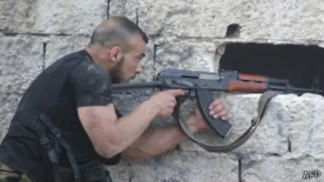 Rebelde sírio. Foto: AFP