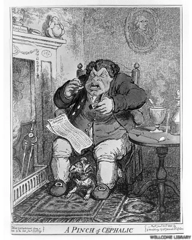Cura para mareos de James Gillray, 1822 / Wellcome Library