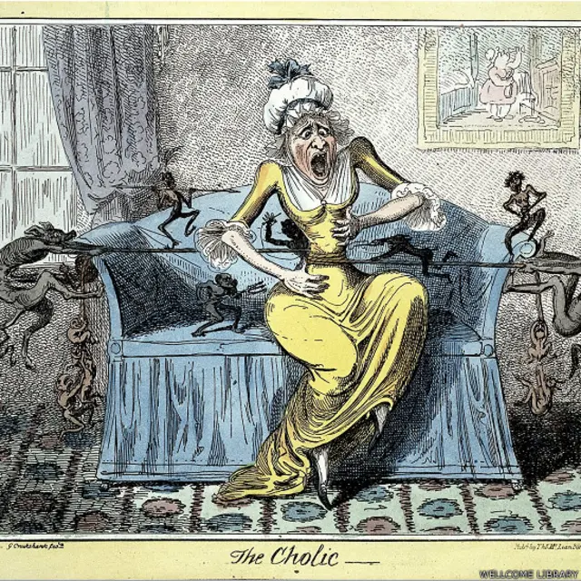 El cólico de George Cruikshank, 1819 / Wellcome Library