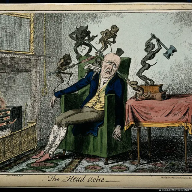 El dolor de cabeza, de George Cruikshank, 1835 / Wellcome Library