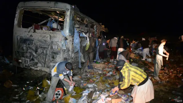 धमाके के बाद का दृश्य