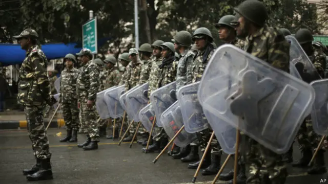 अरविंद केजरीवाल के धरने के दौरान सुरक्षा व्यवस्था