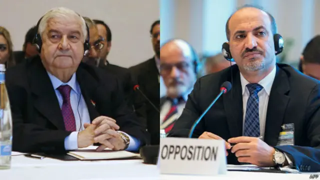 Walid Muallem e Ahmad Jarba | Foto: AFP