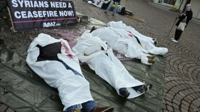 Manifestação pelo fim do conflito | Foto: AFP