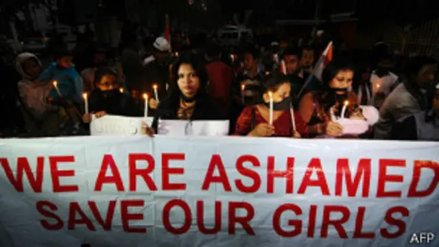 وقفة احتجاجية ضد الاعتداء الجنسي في الهند