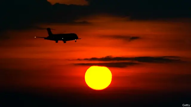 Avión aterrizando en Venezuela