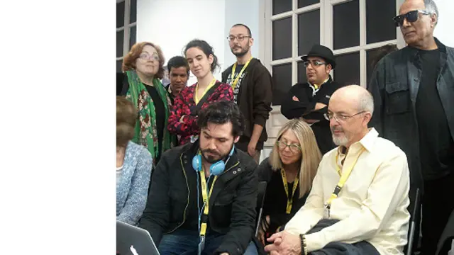 بیل ویولا،‌ هنرمند سرشناس ویدئو آرت، در مورسیا به دیدار کارگاه کیارستمی رفت