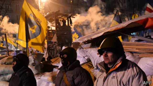 Участники акции протеста на Майдане