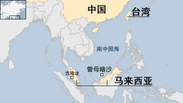 中國三艘軍艦在與馬來西亞有主權爭議的曾母暗沙巡邏,宣示主權。