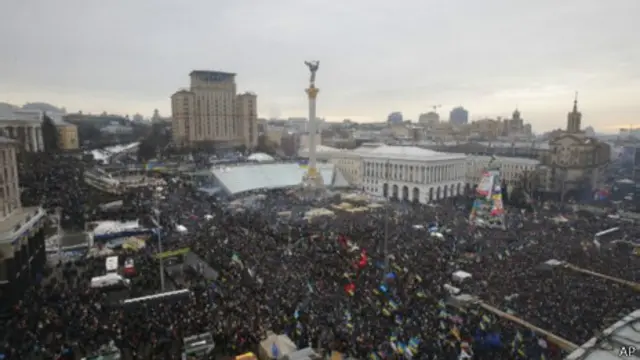 Plaza de la Independencia en diciembre de 2013