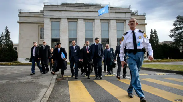 نمایندگان گروه های مخالف دولت سوریه در ژنو