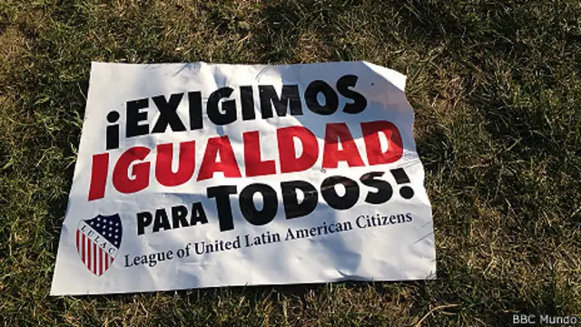 pancarta de desigualdad en Washington