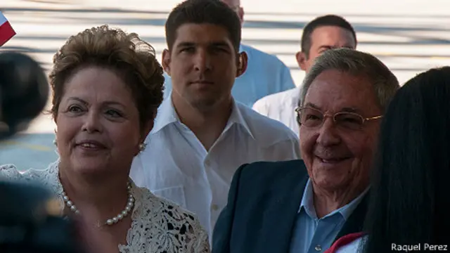 Dilma Rousseff y Raúl Castro