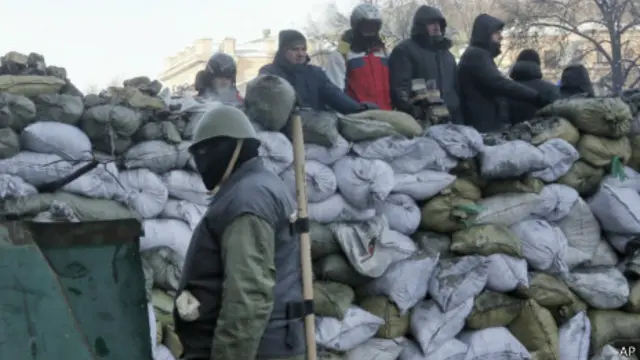 Участники протестов в Киеве