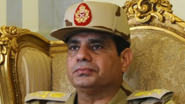 رقي السيسي مؤخرا الى رتبة مشير، اعلى رتبة في الجيش المصري