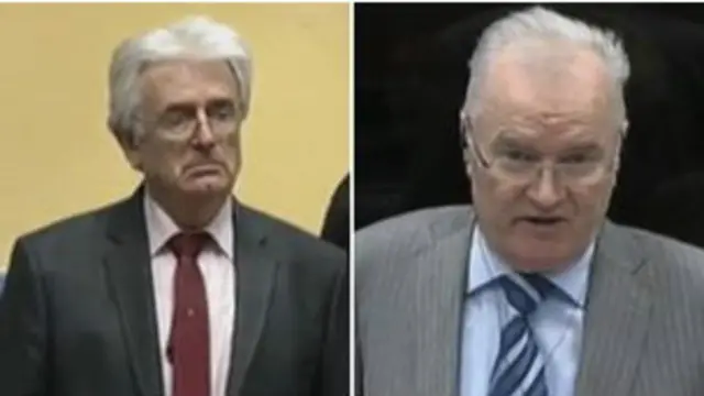 Radovan Karadzic y Ratko Mladic
