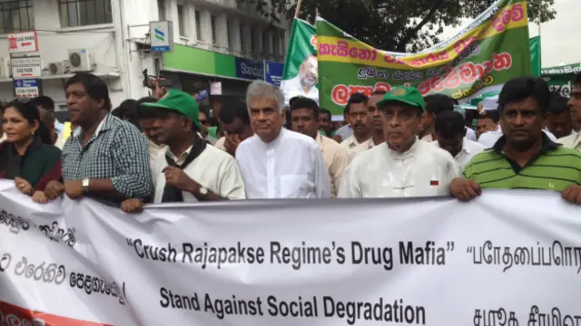 එක්සත් ජාතික පක්ෂ දියත් කළ කැසිනෝ විරෝධී උද්ඝෝෂණයක් 