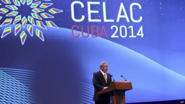 Presidente cubano, Raúl Castro na abertura da Celac (AP)