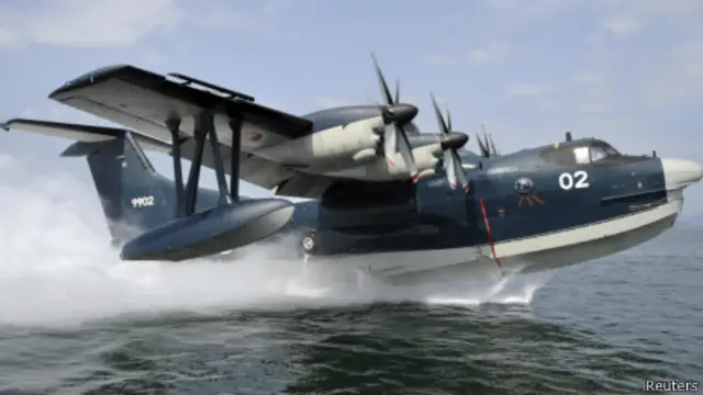 日本新明和工业生产的US-2型两栖军用海上搜救飞机