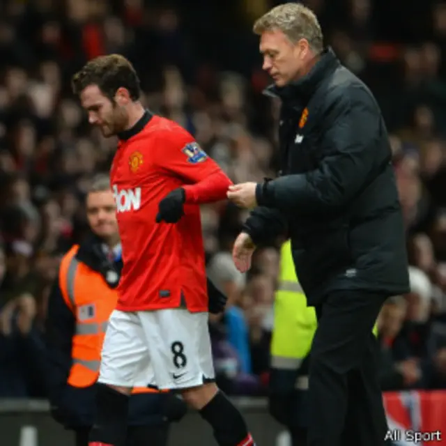 Juan Mata dan David Moyes 