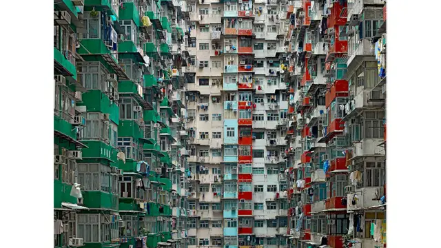 O alemão Michael Wolf documentou o gigantismo dos prédios residenciais de Hong Kong