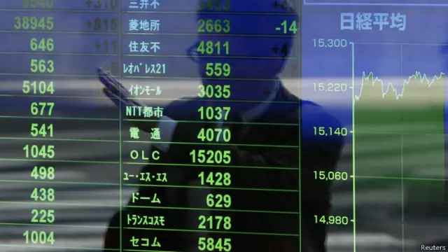 Bolsa de Tóquio, nesta quarta-feira (Reuters)