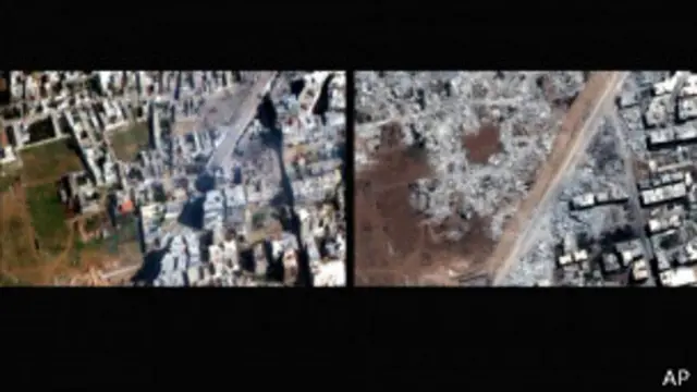 Human Rights Watch mostró imágenes del antes y el después de las demoliciones. 