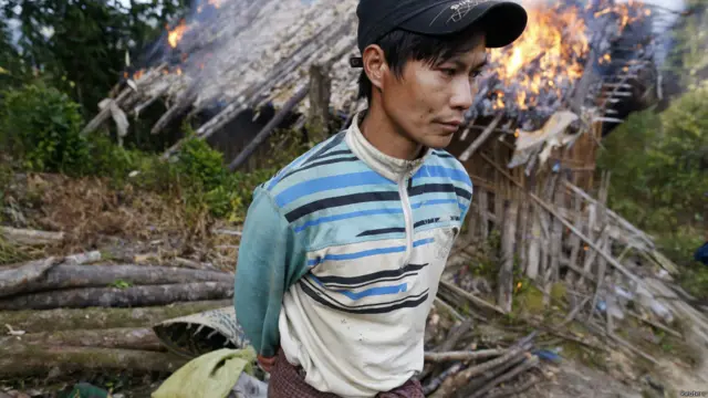 बर्मा के शान प्रांत में अफ़ीम की खेती