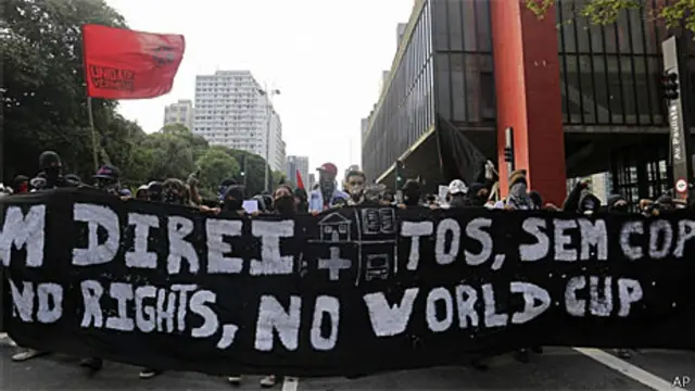 Protesto contra a realização da Copa foi retomado no dia 25 de janeiro (AP)