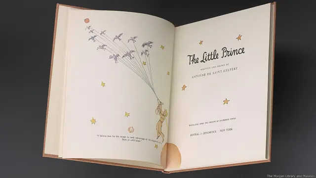 Primera edición de El Principito. Nueva York, Reynal and Hitchcock, 1942. Foto cortesía de The Morgan Library and Museum, en Nueva York. Imagen por Graham S. Haber, 2013