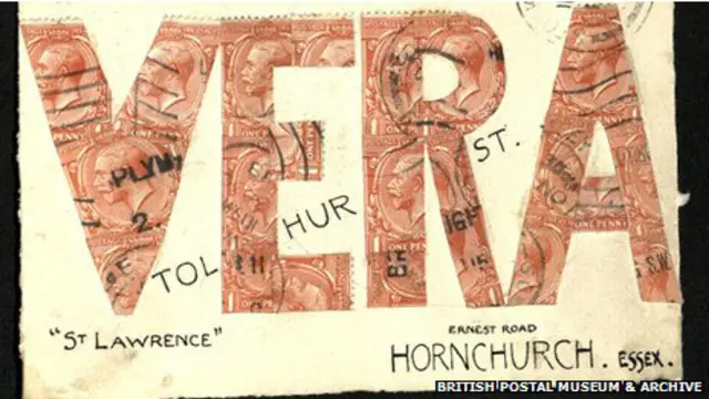 प्रथम विश्व युद्ध के दौरान ब्रिटिश सैनिक को भेजा गया पत्र.