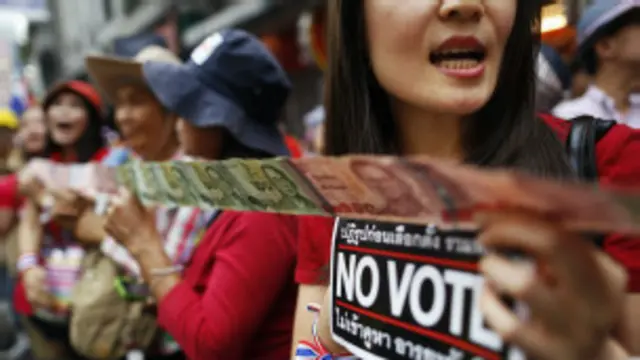 အတိုက်အခံ ထောက်ခံသူတွေဟာ မဲပြားတွေ ဖြန့်ဝေ နေတာတွေကို လိုက်လံ တားဆီး နေ