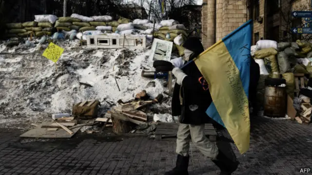 Протестующий в Киеве