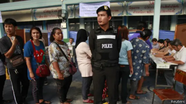 泰国大选：曼谷一家投票站