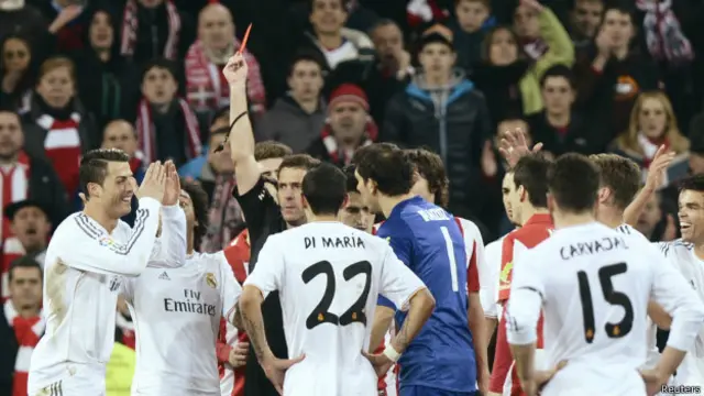 البطاقة الحمراء لكريستيانو رونالدو