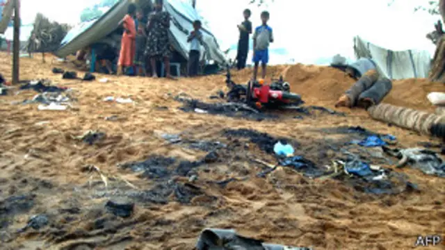 ශෙල් ප්රහාරයකට ලක් වූ ස්ථානයක්