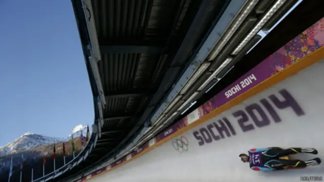 Pista de Luge em Sochi. Foto: Reuters