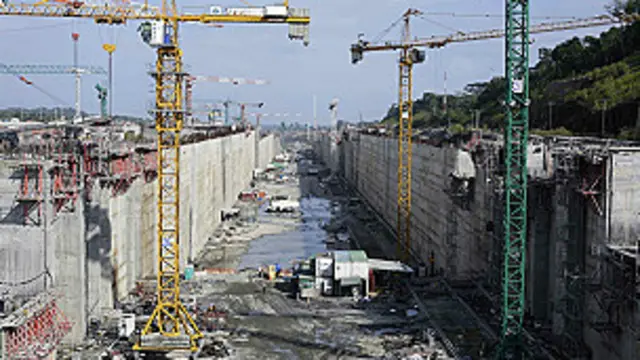 Obras de construcción en el Canal