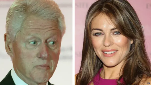 ब्रितानी अखबारों में बिल क्लिंटन और लिज हर्ले की खबरें सुर्खियां बनी हुई हैं.