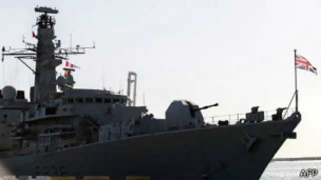 Buque británico de guerra HMS Montrose