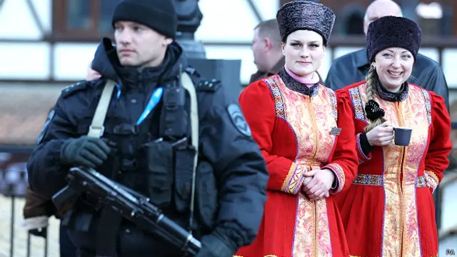 शीतकालीन ओलंपिक की मशाल यात्रा के दौरान सुरक्षा व्यवस्था