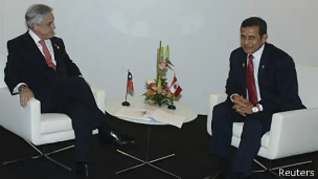 Pinera (esq.) e Humala (Reuters)