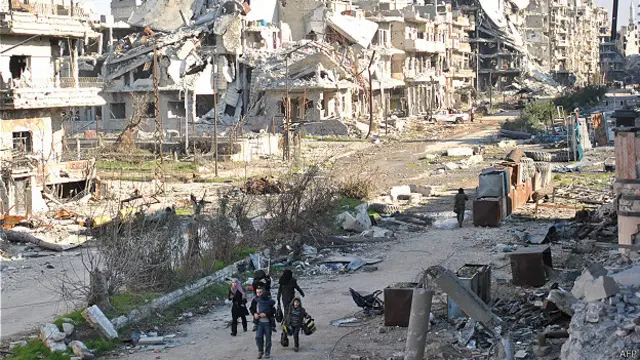 د زاړه حمص کلیو کې ایسارو شویو خلکو ناوریني حالت زغملی.