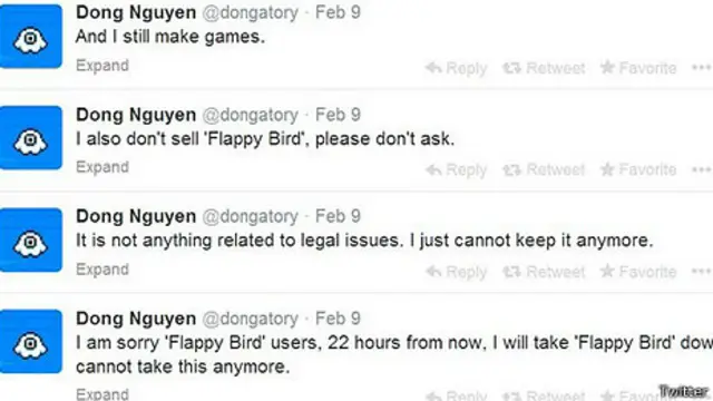 Dong anunció sus planes a través de Twitter.