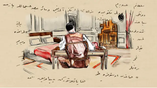 Said Bey, 1911 Haziran’ında Berlin’den, karısı Adviye Hanım’a mektup yazıyor.
İllüstrasyon: Sait Mingü, 2013
Animasyon: Boran Güney, 2013
